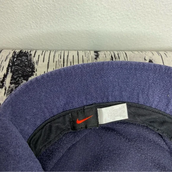 Vintage Y2K Nike Bucket Hat Navy Blue Center Swoosh L/XL - Picture 8 of 10